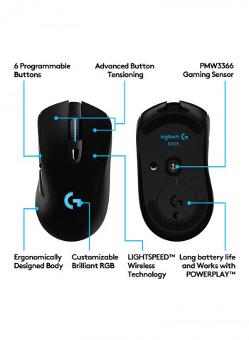 G703 Lightspeed Wireless Gaming Mouse Black