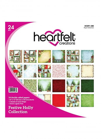 24-Piece Double-Sided Colored Paper