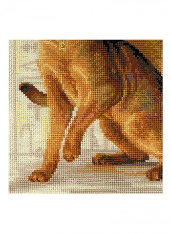 Abyssinian Cats Counted Cross Stitch Kit Brown/Beige/Black