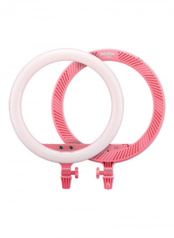 Bi-Colour Adjustable Brightness LED Ring Light 18inch Pink