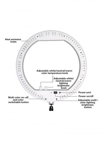 Protable LED Ring Light for Photography Black