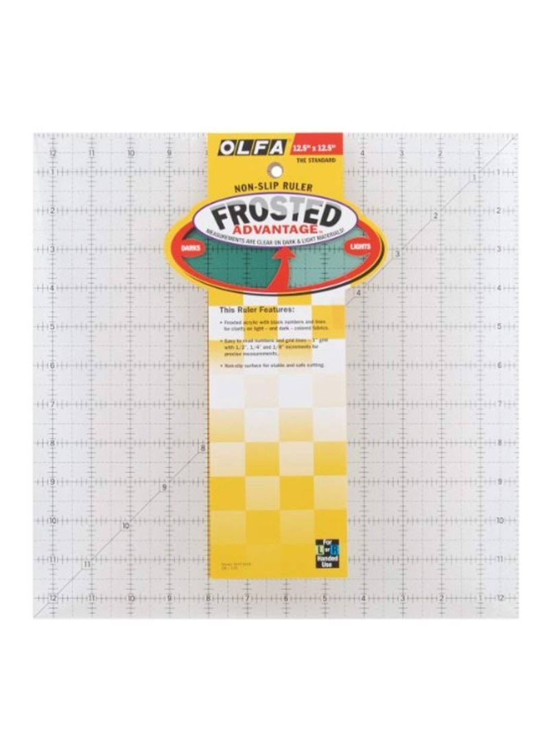 Square Frosted Ruler White