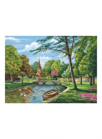 The River Canvas Painting Set Multicolour