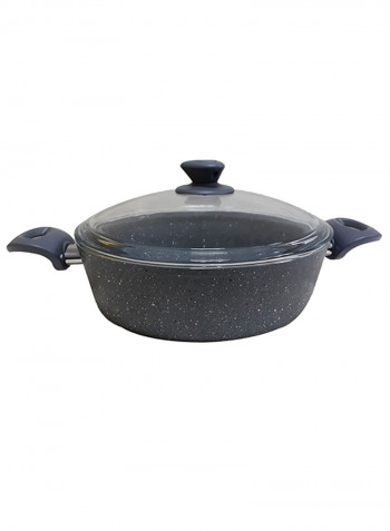 18-Piece Granite Cookware Set With Service Set Grey