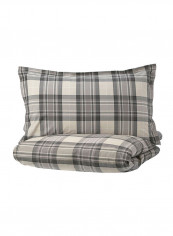 3-Piece Pillowcase With Quilt Cover Set Fabric Grey