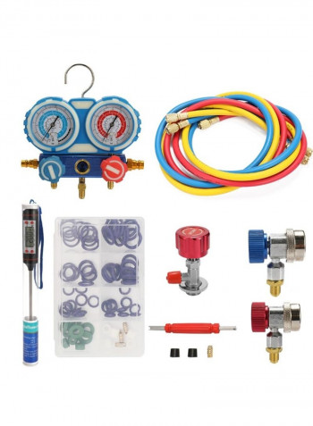 Valve Pressure Gauge Diagnostic Repairing Tool Kit Multicolour 44.5centimeter