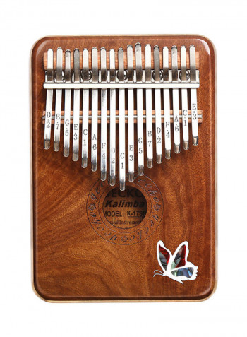 17 Keys Kalimba Mbira African Mahogany Finger Thumb Piano Keyboard Percussion Musical Instrument
