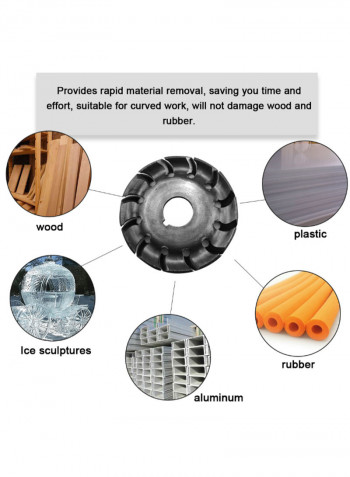 2-Piece Multi-Functional Wood Carving Disc Black