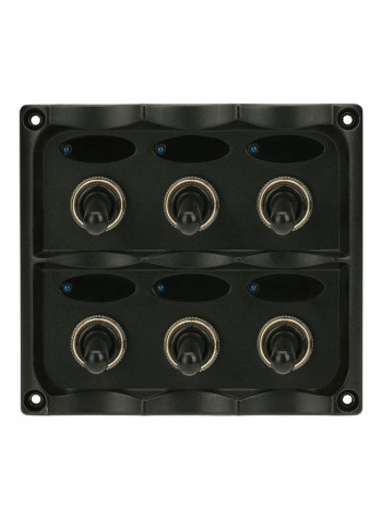 6-Gang Toggle Switch Panel With Fuse LED Indicators