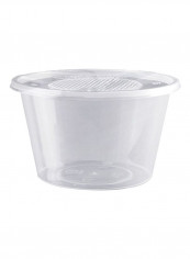 50-Piece Plastic Meal Prep Containers Transparent 800ml