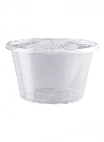 50-Piece Plastic Meal Prep Containers Transparent 800ml
