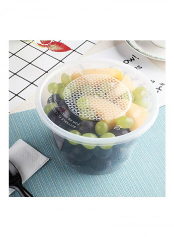 50-Piece Plastic Meal Prep Containers Transparent 800ml