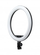 Bi-Colour Adjustable Brightness LED Ring Light 18inch Black