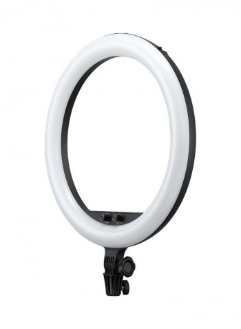 Bi-Colour Adjustable Brightness LED Ring Light 18inch Black