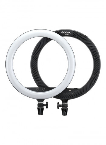 Bi-Colour Adjustable Brightness LED Ring Light 18inch Black
