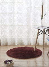 Soft Fluffy Floor Doormat Brown 120centimeter