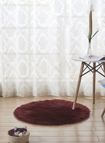 Soft Fluffy Floor Doormat Brown 120centimeter