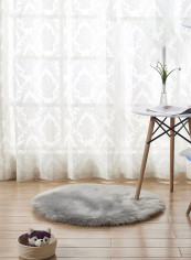 Soft Fluffy Floor Doormat Grey 120centimeter