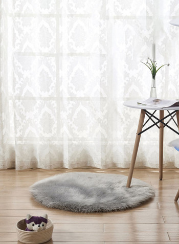 Soft Fluffy Floor Doormat Grey 120centimeter