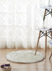 Soft Fluffy Floor Doormat White 120centimeter
