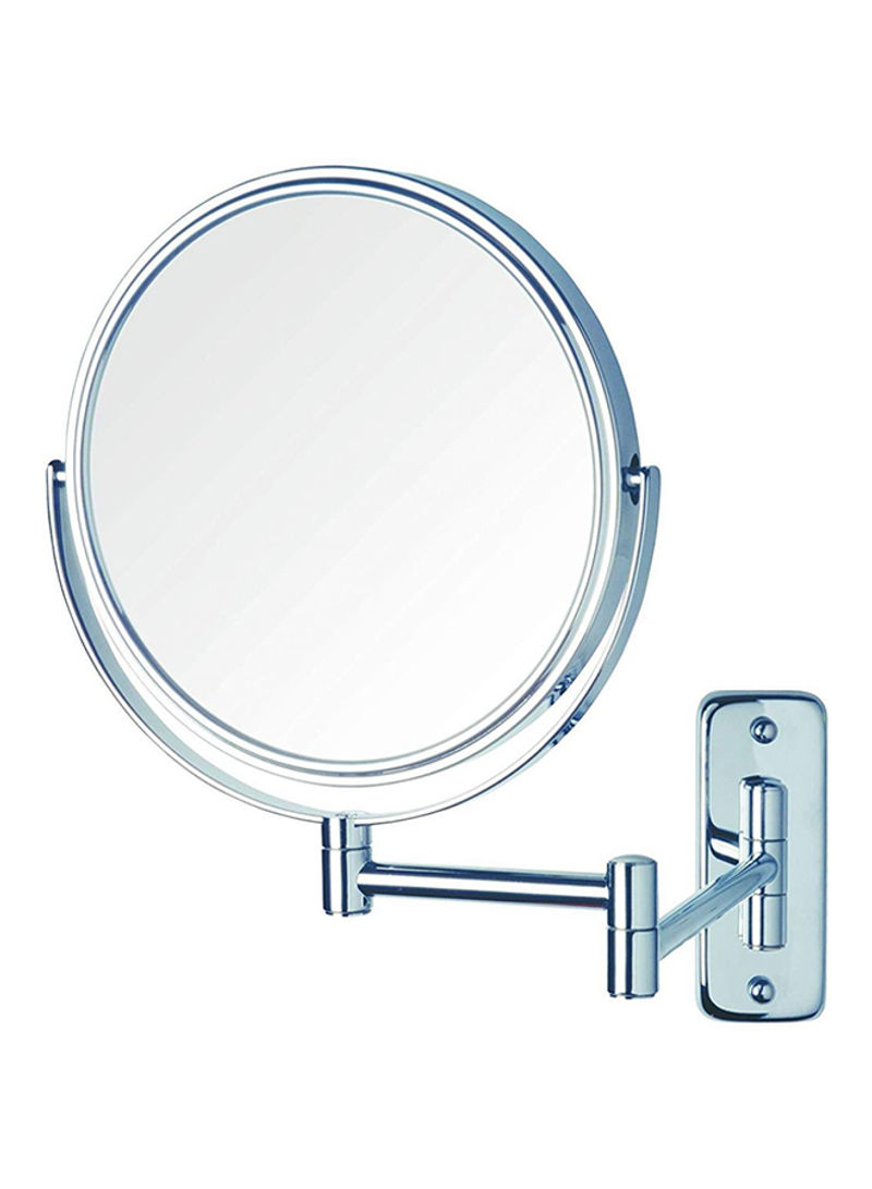 Wall Mount Magnifying Makeup Mirror Silver