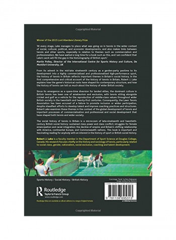 A Social History Of Tennis In Britain Paperback