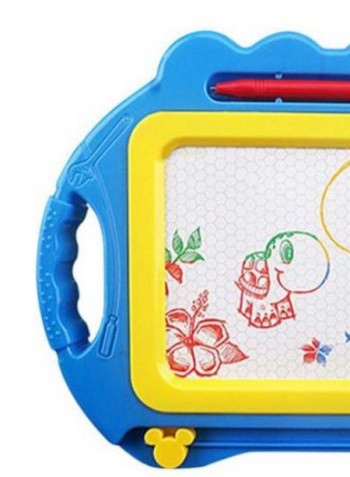 Magnetic Erasable Drawing Board With Sketch Pen Multicolour