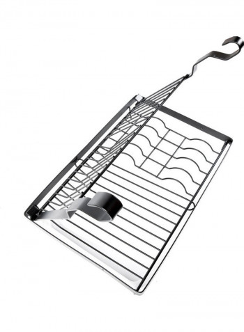 Shelf Dish Drainer Stainless Steel Sink Organizer Black 50.00*13.00*39.00cm