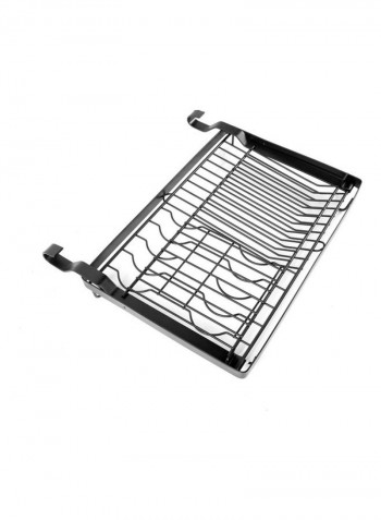 Shelf Dish Drainer Stainless Steel Sink Organizer Black 50.00*13.00*39.00cm