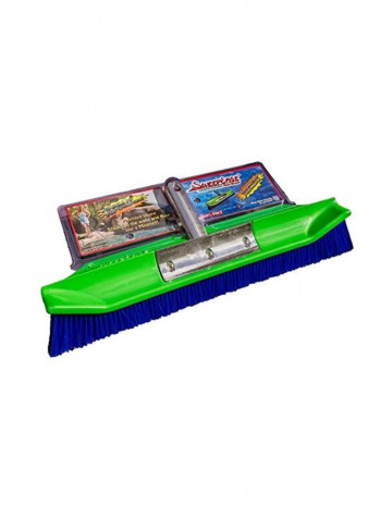 2-Piece Swimming Pool Cleaning Brush Blue/Green