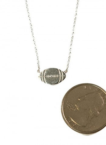 Brass  Football Pendant Necklace