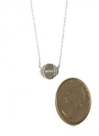 Brass  Football Pendant Necklace
