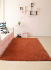 Living Room Floor Comfy Rug Brown 80x160centimeter