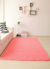 Living Room Floor Comfy Rug Pink 80x160centimeter