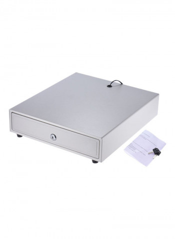 4-Bill And 5-Coin Tray POS Cash Register With Key White
