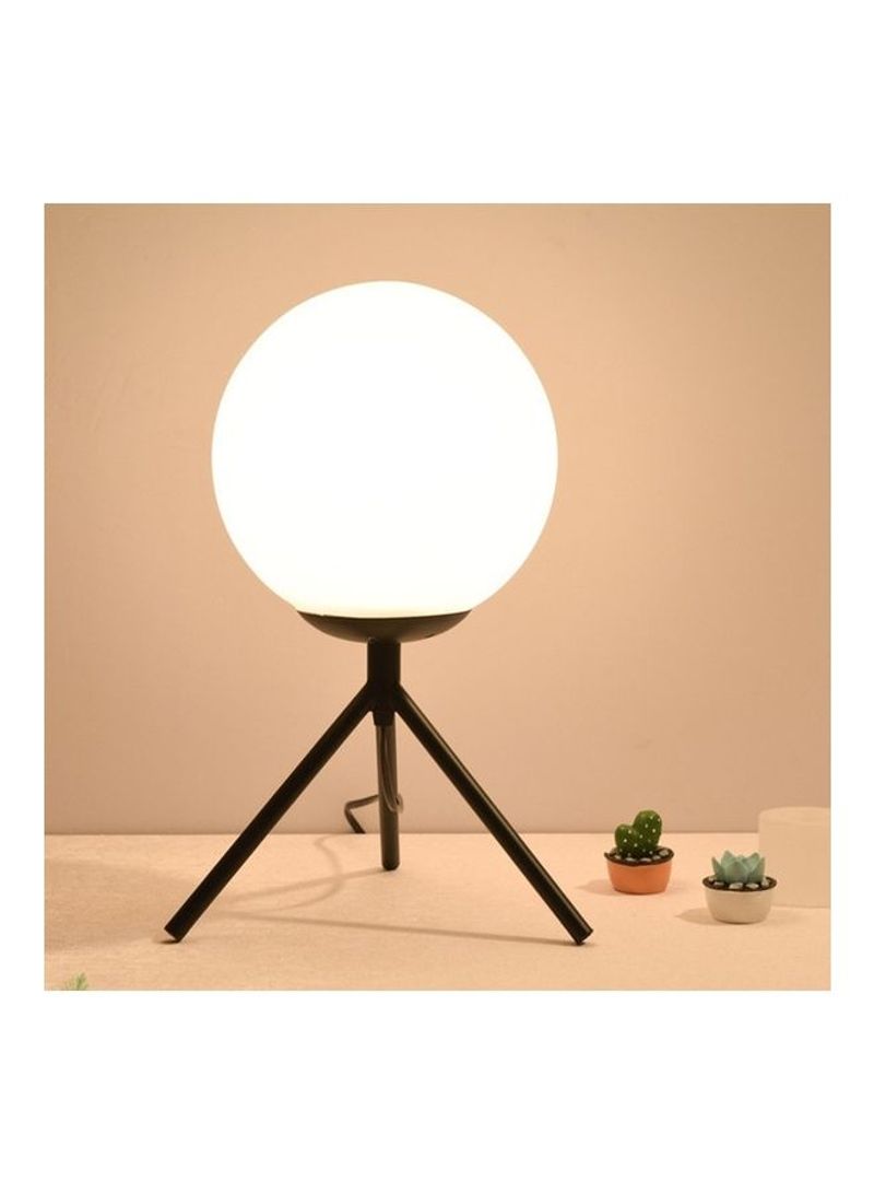 Modern Minimalist Round Table Lamp Light With Tripod Black/White 25x25x41cm