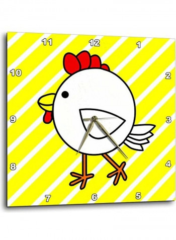 Chicken Dance Themed Wall Clock Multicolour