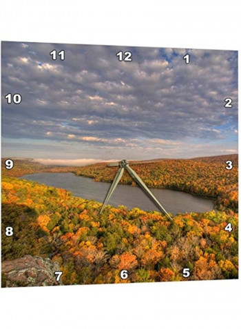 Lake Of The Clouds Porcupine Mountains Michigan Wall Clock Multicolour 13x13inch