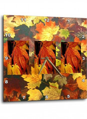 Leaves Printed Analog Wall Clock Multicolour 13x13x0.1inch