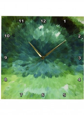 Ocean Breeze Wall Clock Green 13x13inch