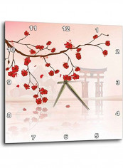 Pretty Cherry Blossoms Printed Wall Clock Cherry 13x13inch