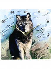 Wolf Wall Clock Multicolour 13 X 13inch