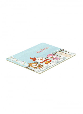 Merry Christmas Carolers Bedlington Terrier Sandy Kitchen/Bath Mat Multicolour 14 x 14inch