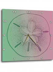 Sand Dollar Beach Printed Analog Wall Clock Multicolour 13x13x0.1inch