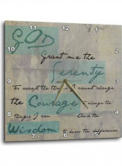 Serenity Prayer Printed Analog Wall Clock Multicolour 13x13x0.1inch