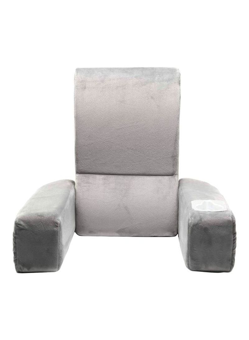 Solid Bed Rest Polyester Grey 72x20x65cm