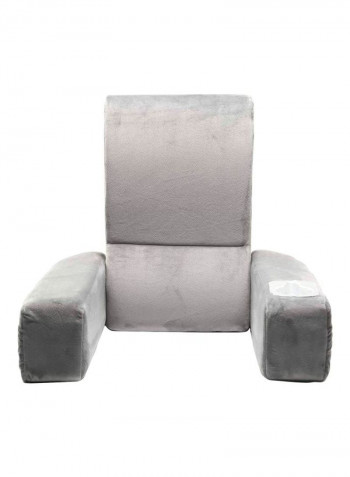 Solid Bed Rest Polyester Grey 72x20x65cm