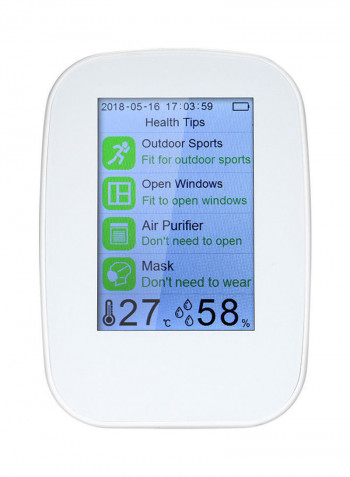 TVOC Tester Air Quality Detector White 17.5cm