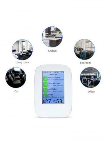 TVOC Tester Air Quality Detector White 17.5cm