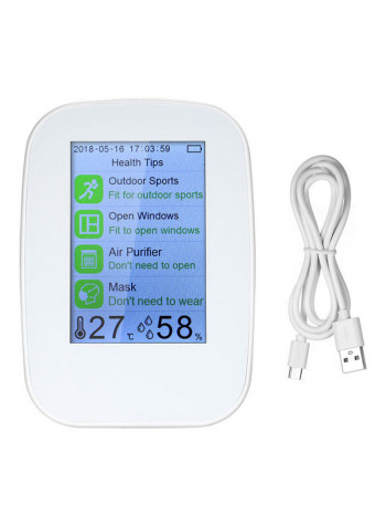 TVOC Tester Air Quality Detector White 17.5cm